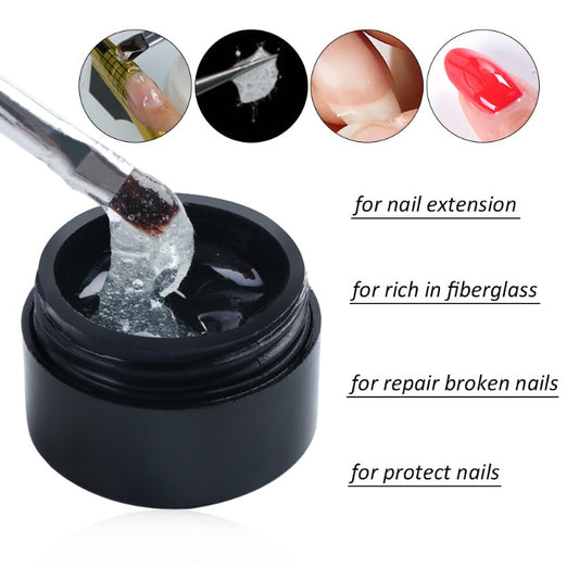 Creacked Repair Glue Nail Fiber Silk Extension Gel Fiberglass Poly UV Builder Gel Polish Manicure Art Prolonged Tool 90735433