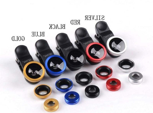 Universal Fisheye Lens 3 in 1 Mobile Phone Clip Lenses Fish - 图片 1