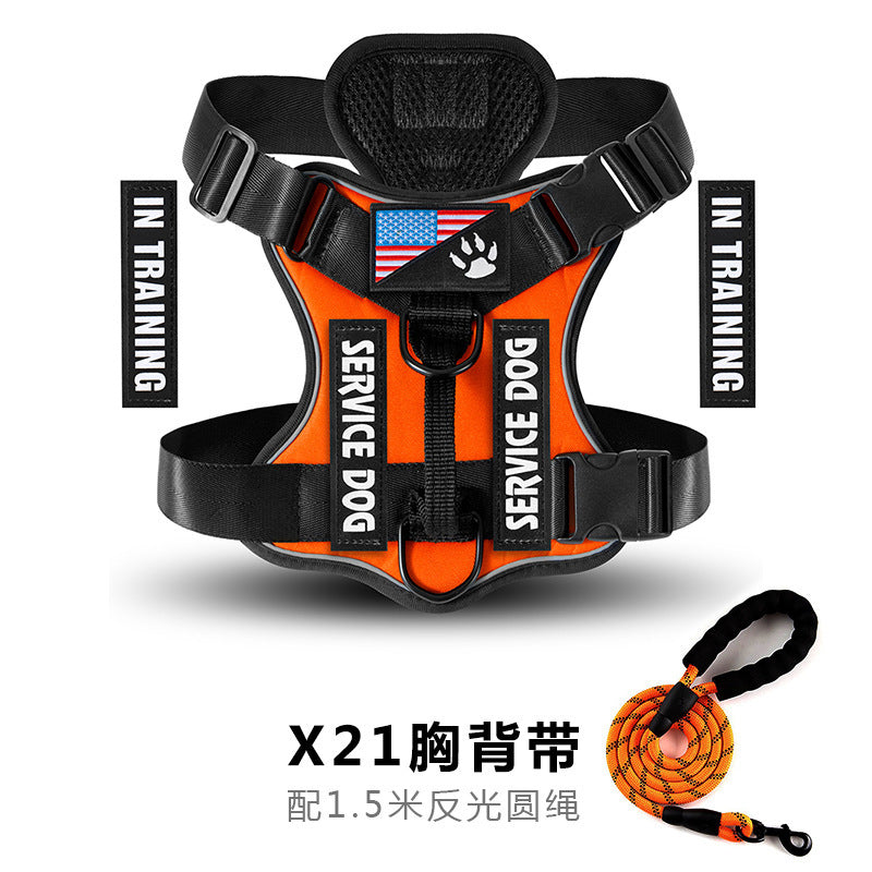 Shock Absorption Night Vision Reflective Pet Tactical Chest Strap 9078fb19 afd3 4141 a928 7b24f492f514