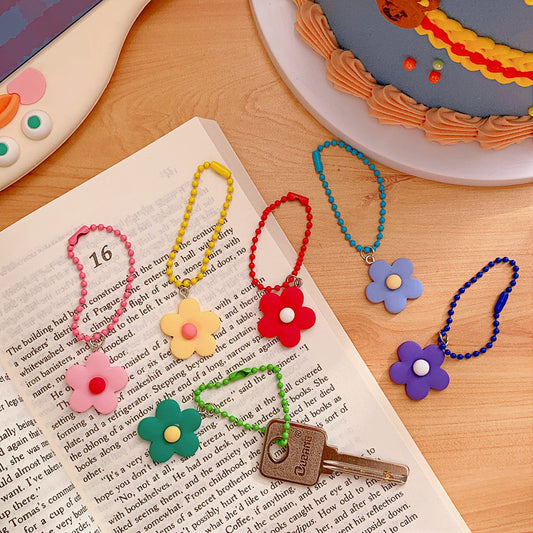 Fashion Colorful Flower Shape Pendant Keychain 9093a67d cef8 40e8 97d1 6e38404c3897