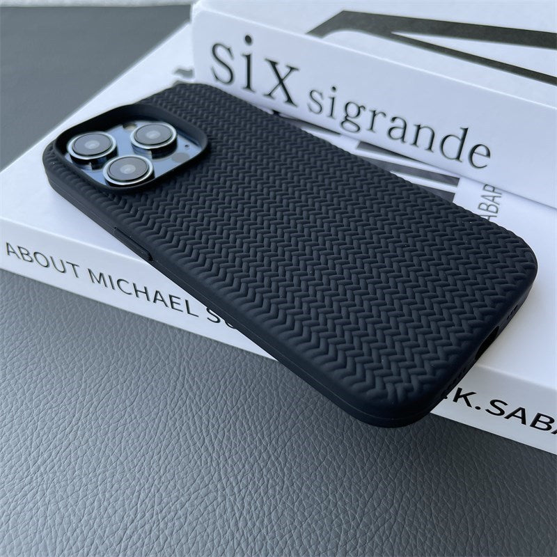 Liquid Silicone Woven Pattern Phone Case - 图片 5