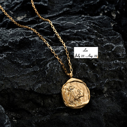 Vacuum Plating 18k Titanium Zodiac Oval Pendant Necklace 90e9eb84 b8ba 4be1 bc46 b6afe534deca