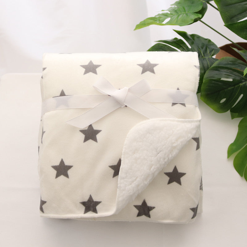 Baby thick double-layer coral fleece blanket 911793284745