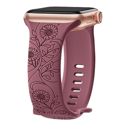 Laser Carved Embossed Brocade Sunflower Silicone Strap 912860e1 8370 4e9e 9833 9a4ef65daa20