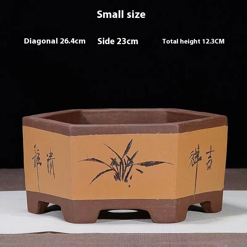 Purple Sand Flowerpot Breathable Bonsai Pot Orchid Pots Banyan Potted Green Radish 914f61f8 2296 41a8 8761 498e89d44ba4