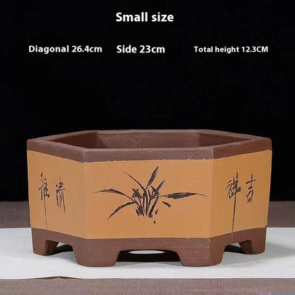 Purple Sand Flowerpot Breathable Bonsai Pot Orchid Pots Banyan Potted Green Radish 914f61f8 2296 41a8 8761 498e89d44ba4