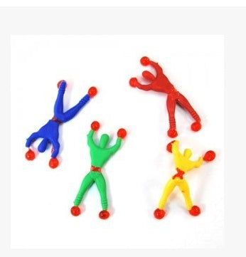 Small Sticky Man Climb On The Wall Children Toys Stick Man Bendy Toy Wall Climbing Man 9152739742143