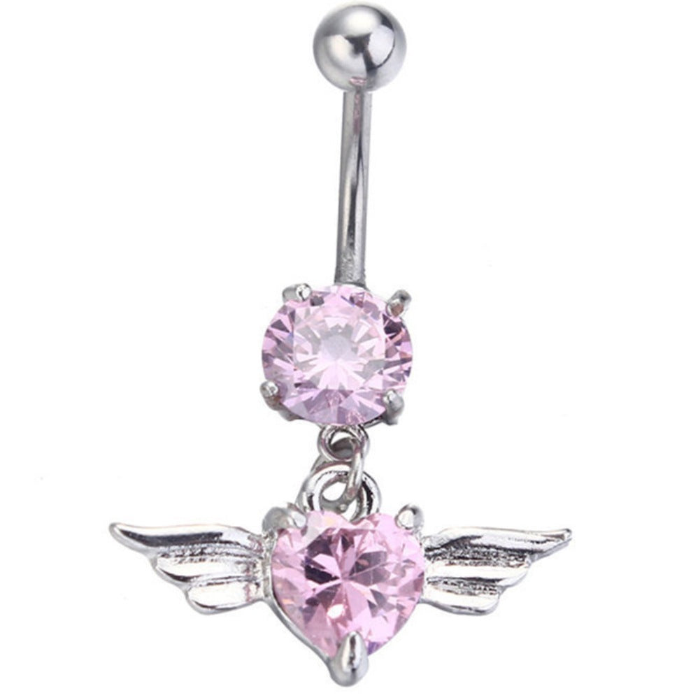 Heart-shaped Belly Button Puncture Human Body Jewelry