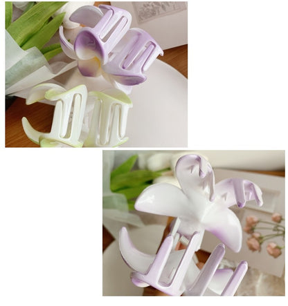 Muweordy Plumeria Hair Clips Flower Hair Clip Trendy Hair Claw Clip Popular Hair Catch Korean Hair Accessories For Women 9165