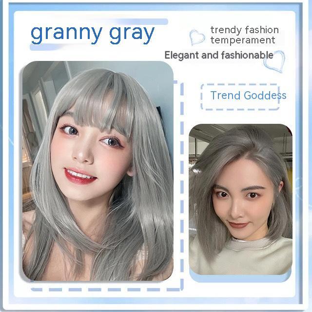 Ammonia-free Hair Color Paste Monochrome Paste Cover White Hair Multi-segment Color One-step Black Tea Gray Blue Black Hair D