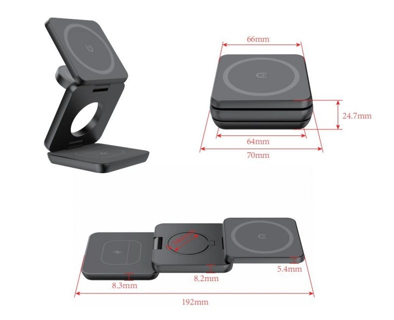 Magnetic Suction Wireless Charging And Folding Phone Holder - 图片 4