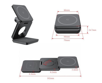Magnetic Suction Wireless Charging And Folding Phone Holder - 图片 4