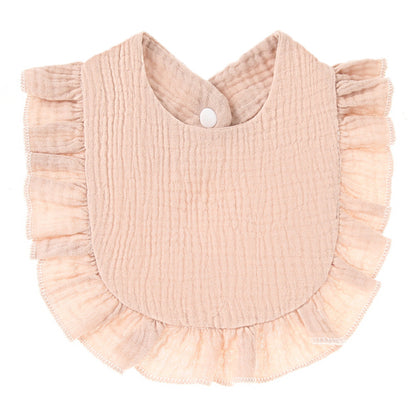 Ruffled Cotton Gauze Lace Bib Saliva Pocket 917a7afb c4c9 43e0 a41e e9b364bc8bbc