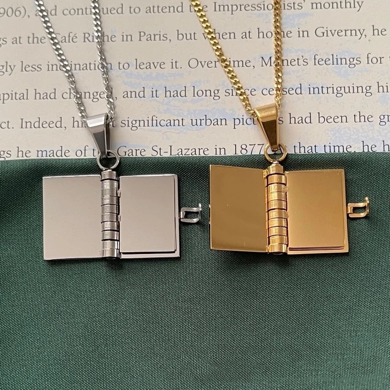 Book Lover Necklace Carved Openable Book Necklace 917adafc 7d91 43ea b630 50c3b8ad5883