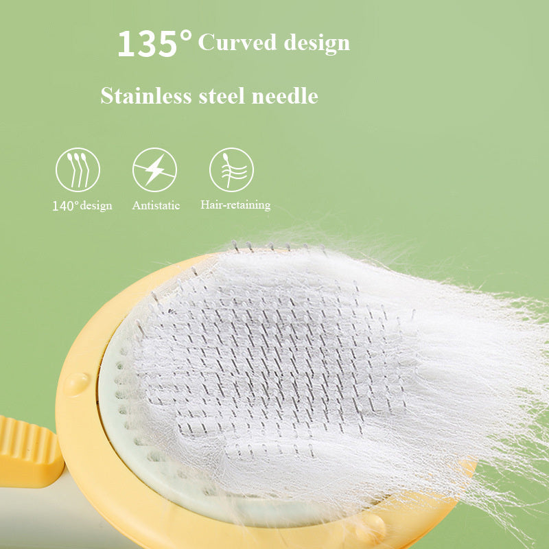 New Pet Cat Brush Hot Selling Hand-held Steel Wire Self-cleaning Comb Looper For Hair Removal 9185d99e d9ea 4db6 8bb8 386bfd5