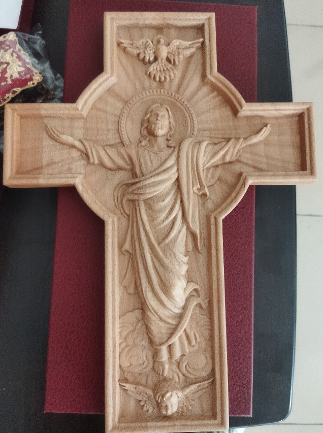 Handicrafts Ascending Wooden Cross Home Church Wood Carving 91e159e5 5ad5 4fe9 bb53 e3e7c7a10853