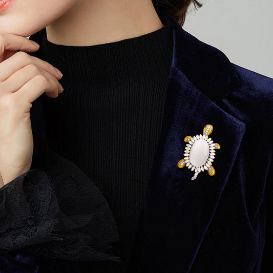 Rhinestone Turtle Brooch Multi-color Pendant Dual-use Diamond-embedded Clothing Accessories 91ece774 987d 4cc4 bb54 16a376697