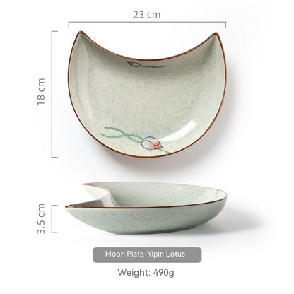 Household Ceramic Moon Platter Tableware 91ecfa08 2302 47dd 9245 e7cb8c129325 trans