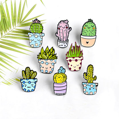 Creative all-match cactus alloy drip brooch 920832824674