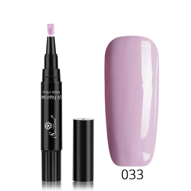 3 In 1 Gel Nail Varnish Pen Glitter One Step Nail Art Gel Polish Hybrid - HD Wireless Product #41
