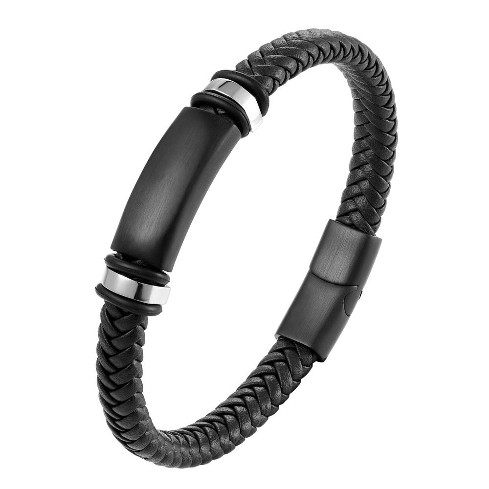 Men's multi-layer braided leather bracelet 921138692478