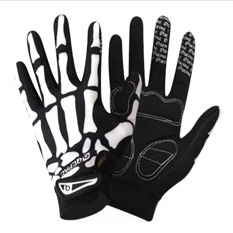 Sports outdoor full finger skull riding gloves 9217080437057