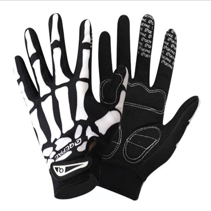 Sports outdoor full finger skull riding gloves 9217080437057