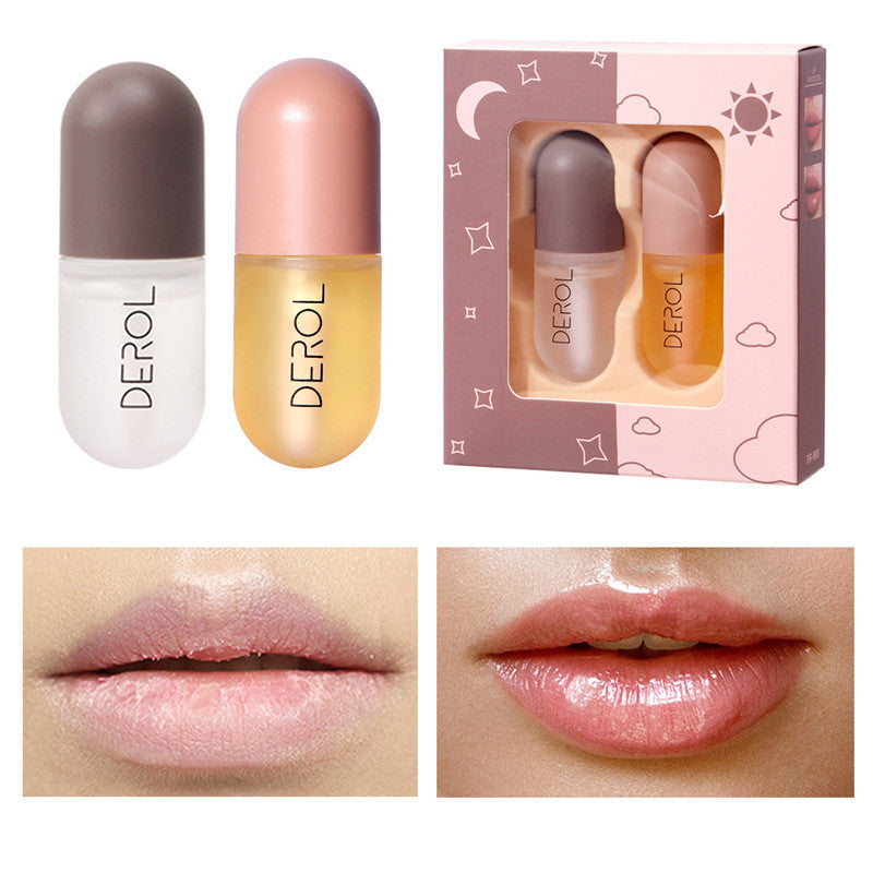 Day Night Instant Volume Lip Plumper Oil Clear Lasting Nourishing Repairing Reduce Lip Fine Line Care Lip Beauty Cosmetic 921