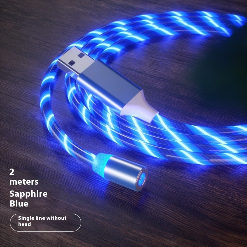 Magnetic Charging Cable Streamer Fast Charging Cable Lighting Micro USB Cable LED Magnet Charger Type-C Cable - 图片 4
