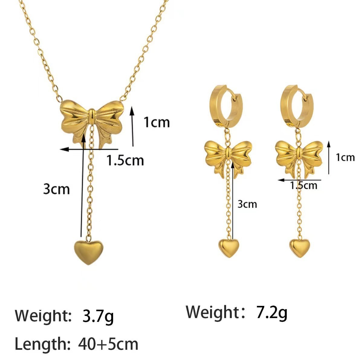 Stainless Steel Necklace Earrings Women's Jewelry Suit 92334839 2404 44a1 a346 2d33b4a463c7