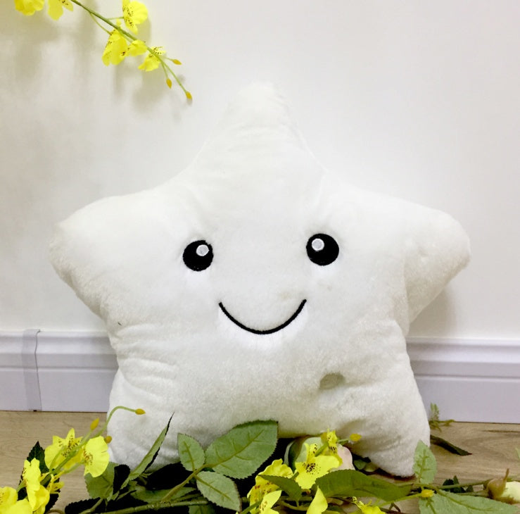 34CM Unique Toy Luminous Pillow Vivid Star Design LED Light Colorful Cushion Stars Plush Pillow Toys Gift For Kids Children Girl - HD Wireless Product #7