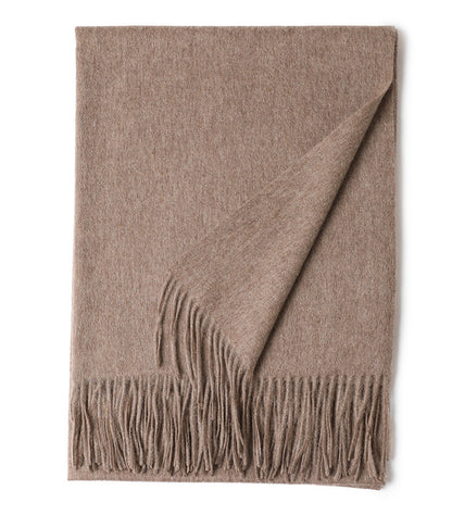 New Solid Color Wool Long Beard Warm Tassel Scarf Thick 92448c73 6e1b 438f bd68 0e7a2acd17ae