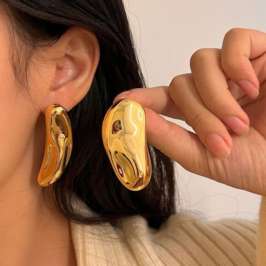 French Vintage Style Twisted Corrugated Asymmetric Earrings 924cebb0 ee35 40aa 9cbd d26ec144c965