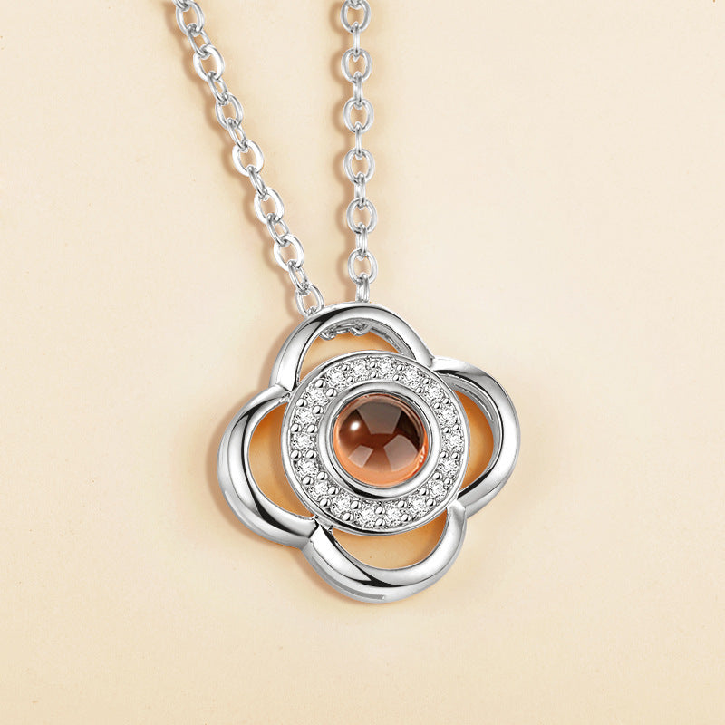 I love you 100 languages love memory projection necklace 925094962260
