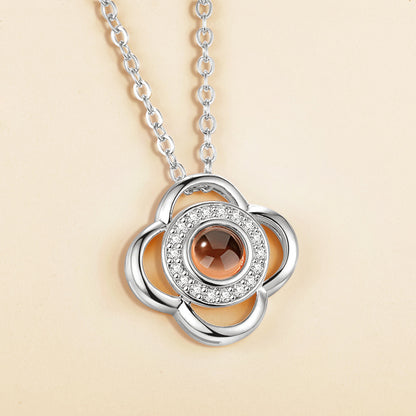 I love you 100 languages love memory projection necklace 925094962260