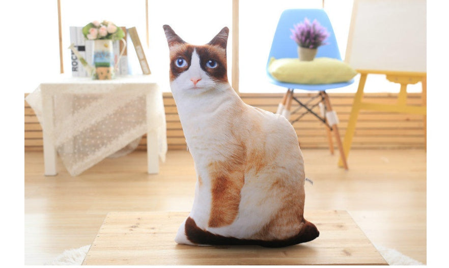 Simulation cat pillow cute cat doll plush toy stereo pet doll 92514966840