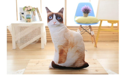 Simulation cat pillow cute cat doll plush toy stereo pet doll 92514966840