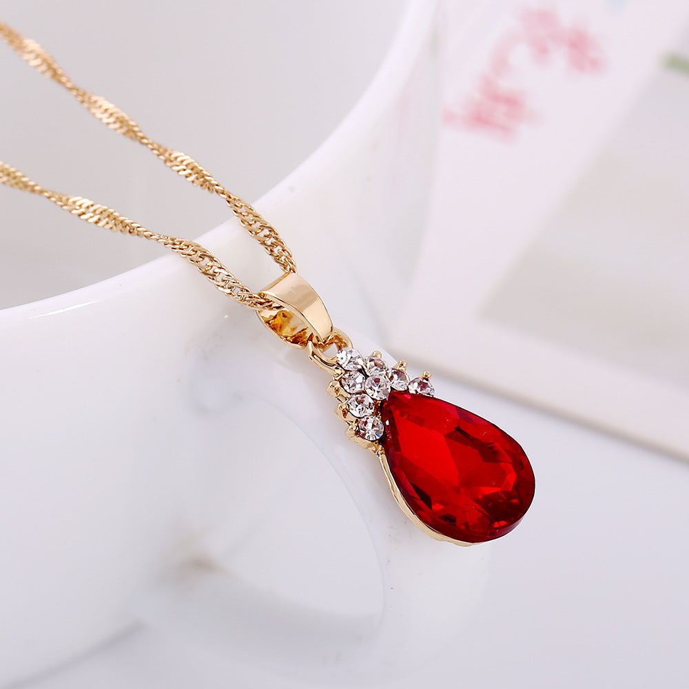 Womens Diamond Crystal Necklace  Earrings Crystal Necklace Earrings Set 927658994739