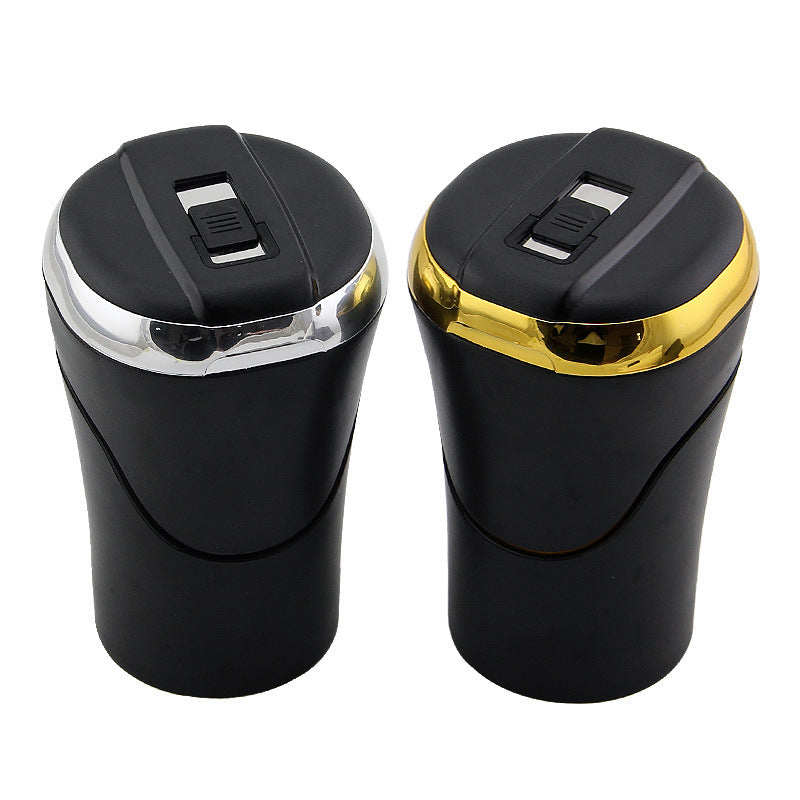 Push-pull Lighter Accessories Smokeless Detachable USB Rechargable Car Ashtray Home Portable Smell Proof With Lid LED Blue Li