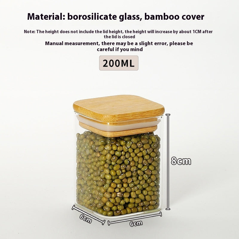 Kitchen Jar For Food Storage Round High Borosilicate Food Glass Jars with Bamboo Lid 92d6f2cc 1add 4f7c 8747 e056a5c0e4bb tra
