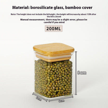 Kitchen Jar For Food Storage Round High Borosilicate Food Glass Jars with Bamboo Lid 92d6f2cc 1add 4f7c 8747 e056a5c0e4bb tra