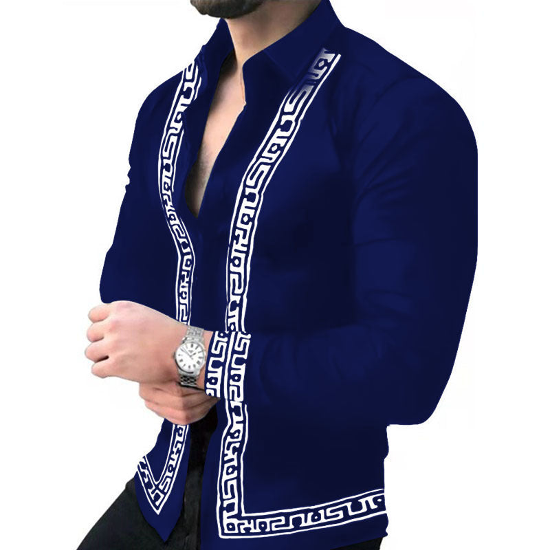 Fashion Men's Printed Middle-aged Long-sleeved Shirt 92da8e5f 93bd 481b aad1 ca92cda98fe1