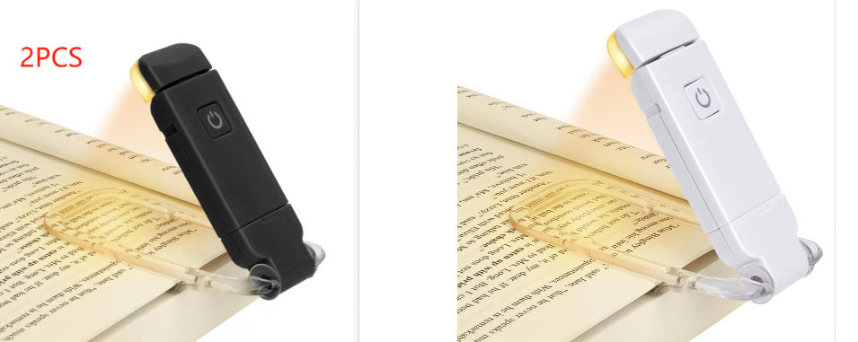 LED USB Rechargeable Book Reading Light Brightness Adjustable Eye Protection Clip Book Light Portable Bookmark Read Light 92d