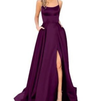 Solid Color Long Slimming And Shoulder Hollow Girlfriends Fashion Bridesmaid Party Dress 92efc535 6034 45ec b091 59d39e609efb
