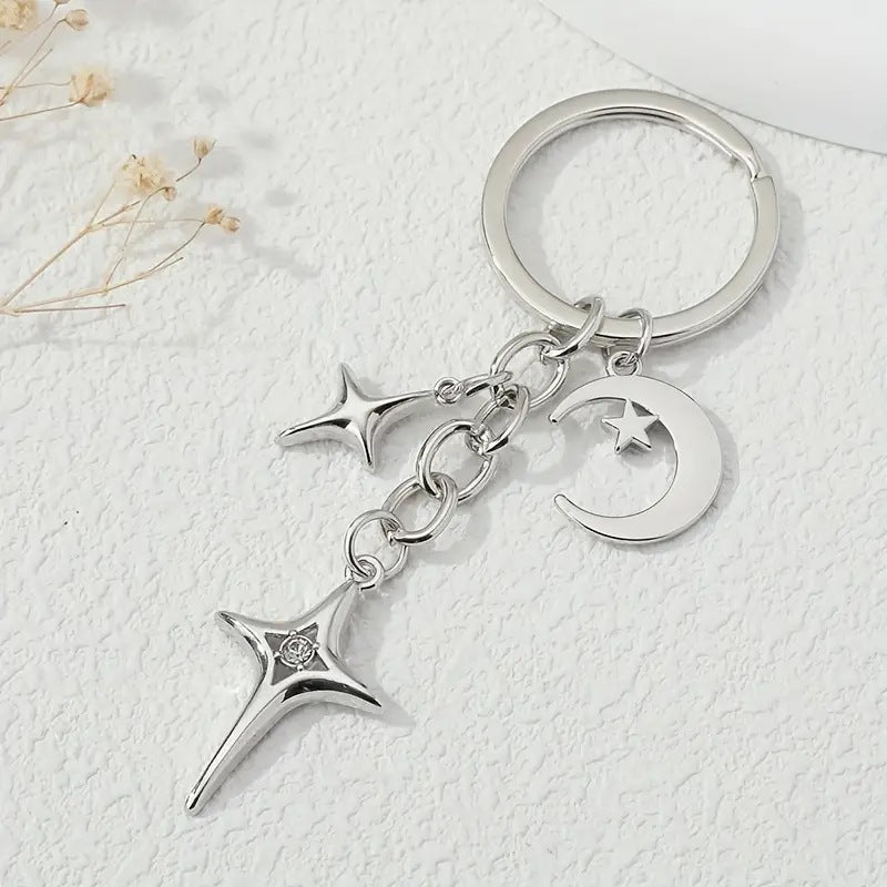 Alloy Star Hollow Keychain Ornaments Couple Men's And Women's Bags Pendant 9302faf3 8a5b 440b 9275 f0946b30bb20