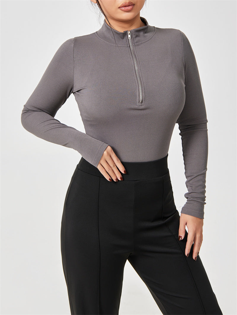 Fashion Long Sleeve Zipper Jumpsuit Seamless Slimming Shapewear For Women Romper 931cffbd d597 41be be6c be0763b8ed97