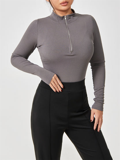 Fashion Long Sleeve Zipper Jumpsuit Seamless Slimming Shapewear For Women Romper 931cffbd d597 41be be6c be0763b8ed97