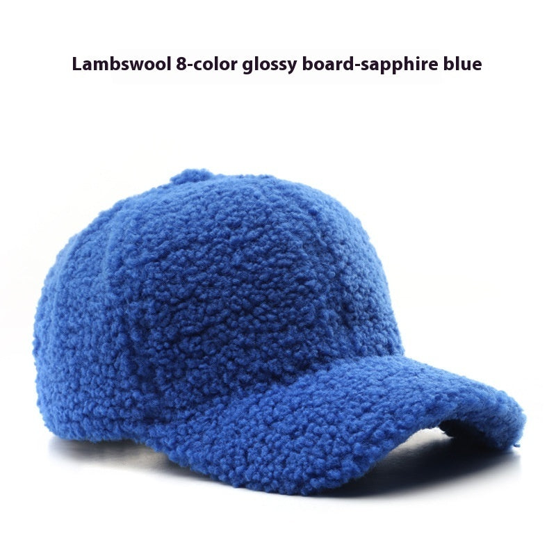 Baseball Cap Fashion Retro Solid Color Lamb Wool Curved Brim 931ede77 81f0 4485 84ef ded769c445f1 trans