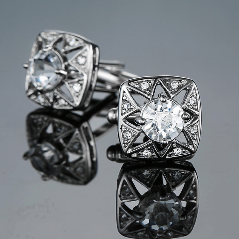 Men's Enamel Craft Vintage Pattern Series Cube Cufflinks 9323490676 371375515