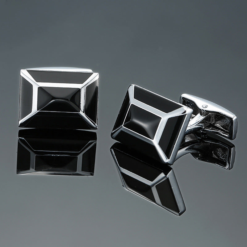 Men's Enamel Craft Vintage Pattern Series Cube Cufflinks 9323505710 371375515